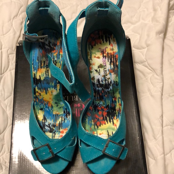 Justfab Teal Rashida pump - Picture 1 of 3